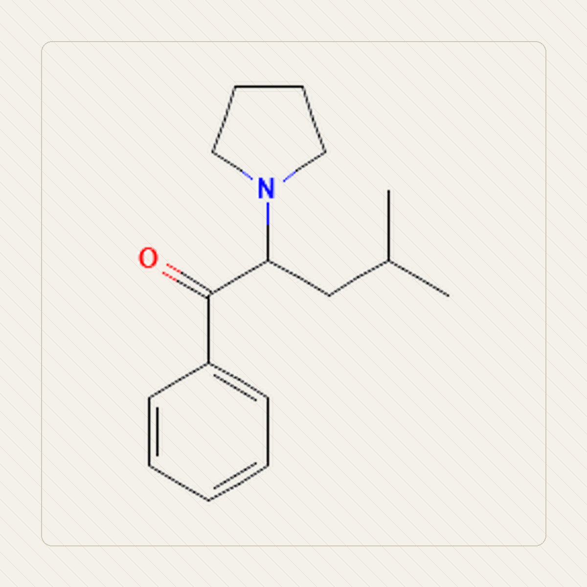 α-PHiP Alfa-PiHP, ilustração educativa da estrutura molecular