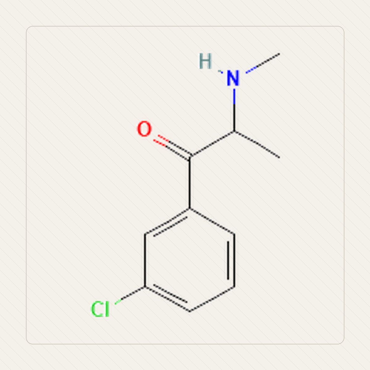 3-CMC, ilustração educacional da fórmula molecular