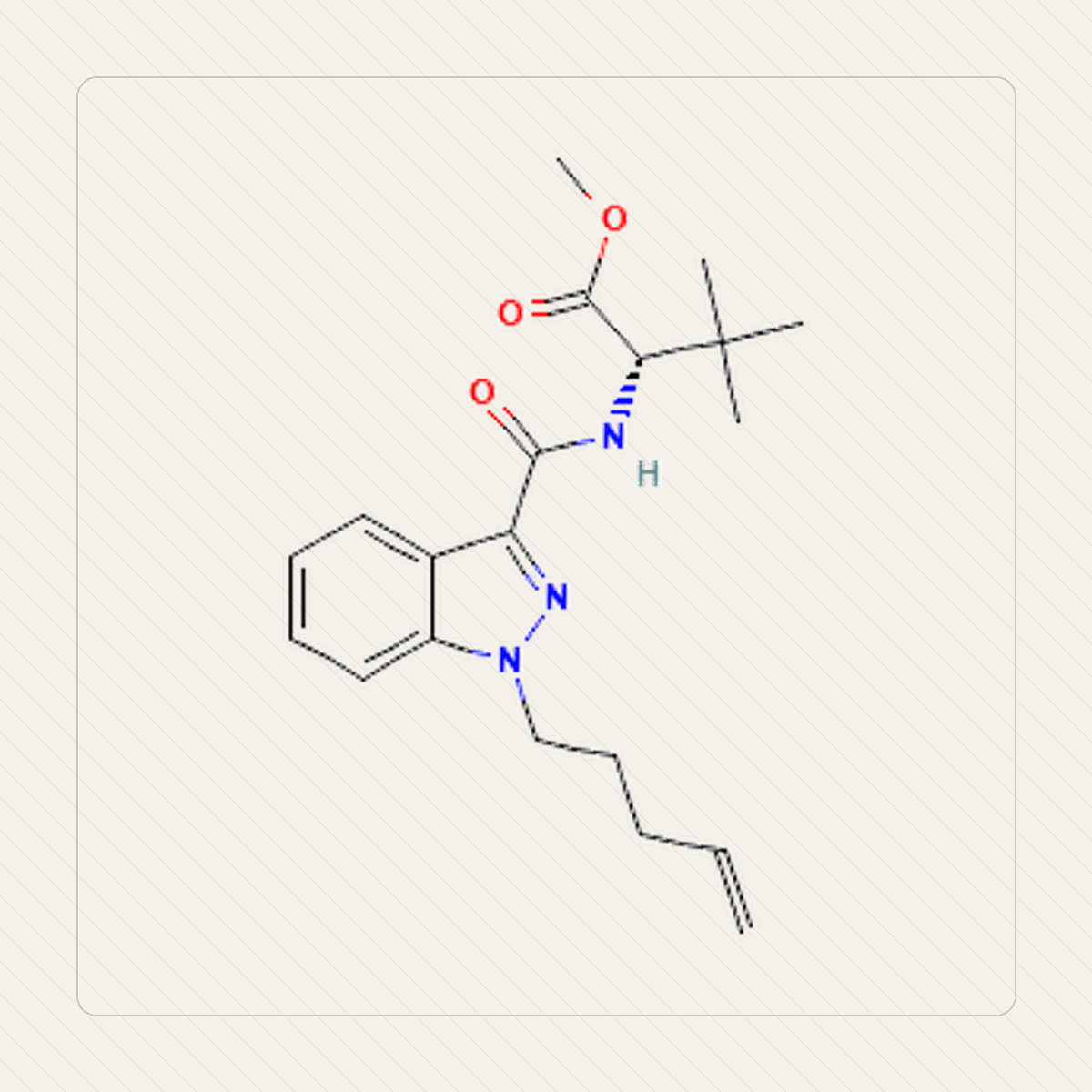 MDMB-4en-PINACA 4en-PINACA, ilustração educativa da estrutura molecular
